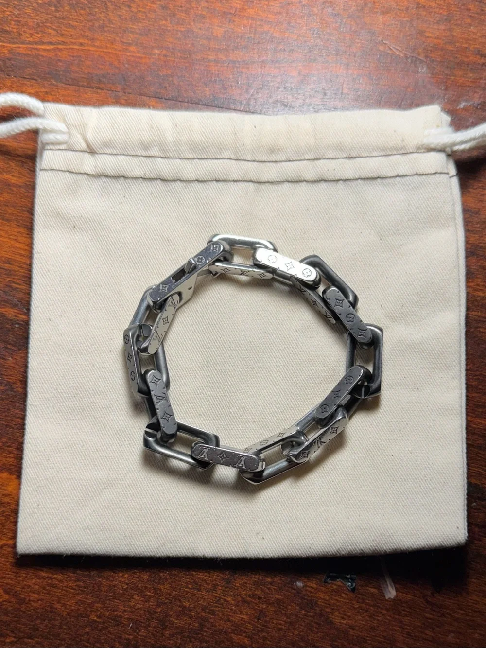 Men's Silver Link Chain Bracelet - Polished Steel
